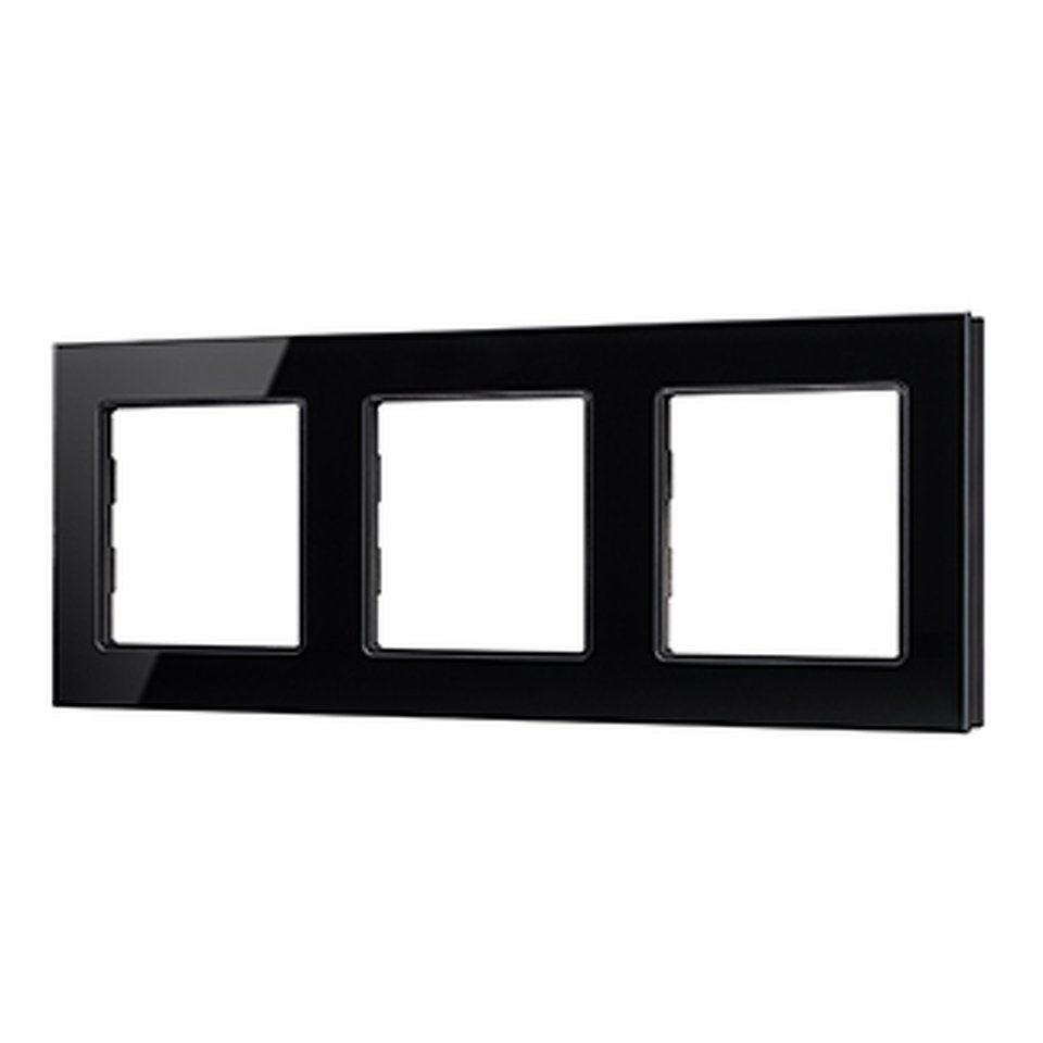 Фото №1  Рамка Arlight Рамка стеклянная FRM-GLARE-GS-3-BK ( -)