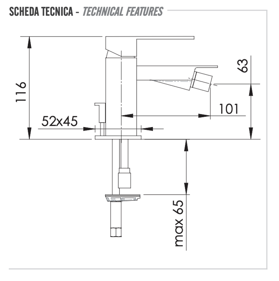 Фото №2  Смеситель для биде Remer Q-Design QD20