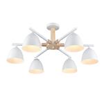 Превью фото №7  Люстра LUMION 8095/6C MODERNI LN26 340 белый/белый металл, дерево/металл Люстра потолочная Е27 6*60W 220V COLANGE