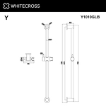 Превью фото №3  Штанга для душа WHITECROSS Y1010GL (золото)