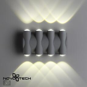 Фото NOVOTECH 358568 STREET NT21 374 темно-серый Ландшафтный настенный светильник IP54 LED 4000K 8W 85-265V CALLE