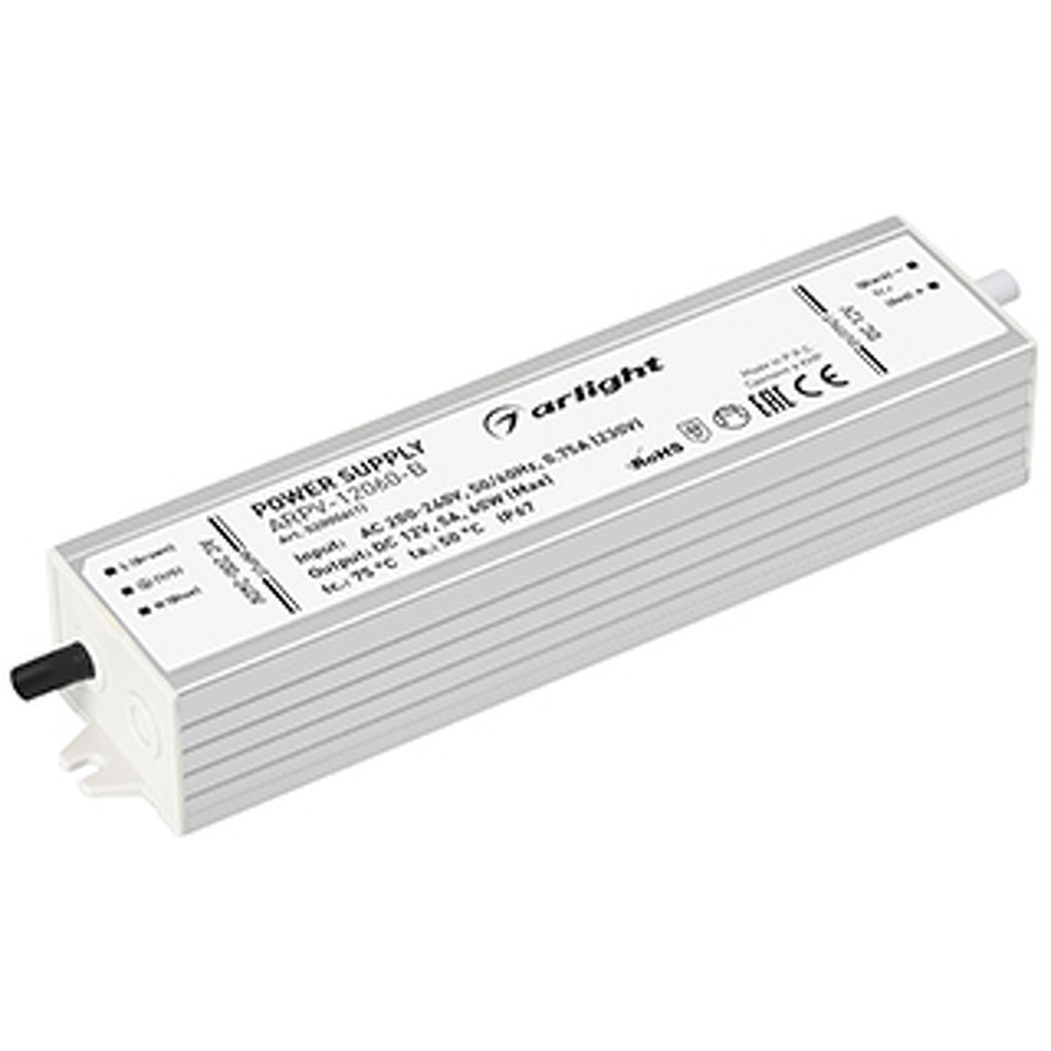 Фото №1  Arlight Блок питания ARPV-12060-B (12V, 5.0A, 60W) ( IP67 Металл, 3 года)