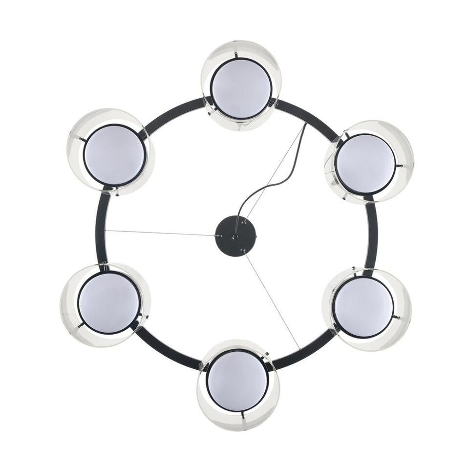 Фото №7  Подвесной светильник LUMION 8232/6 COMFI LN26 230 черный/прозрачный, металл/стекло Светильник подвесной LED GX70 6*10W 220V NATALINA