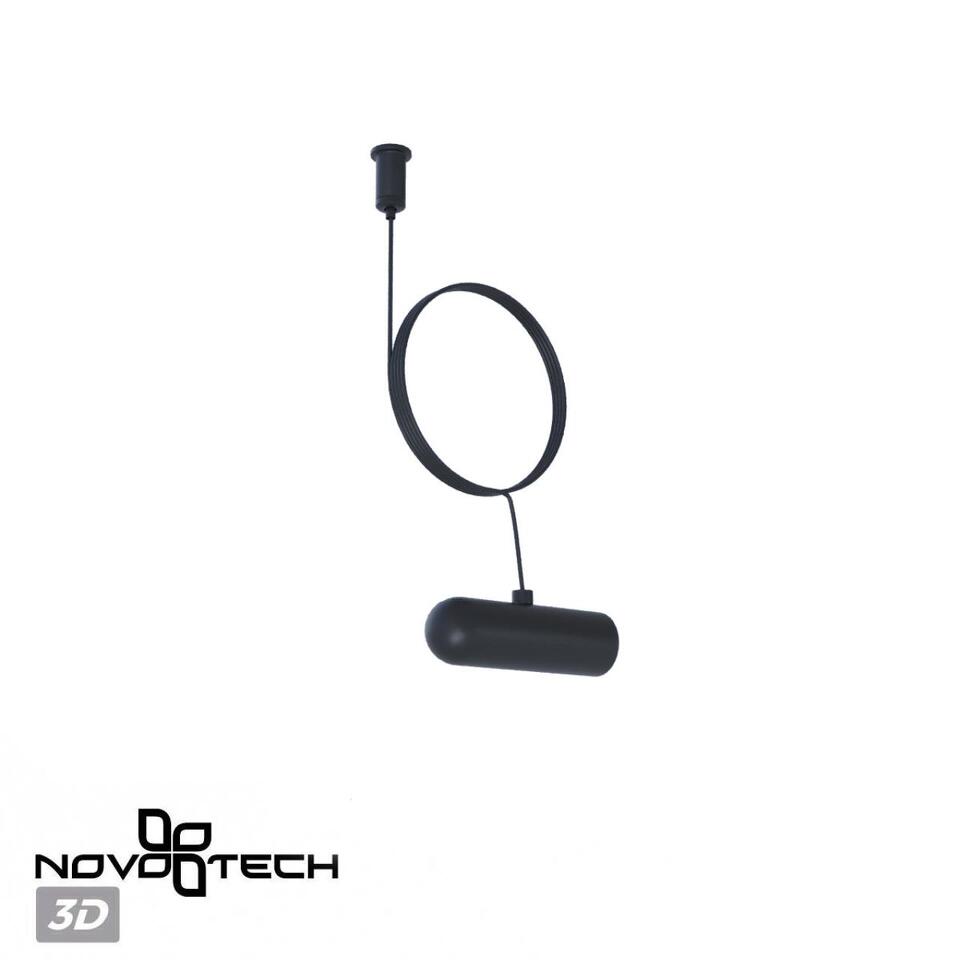 Фото №5  NOVOTECH 359389 KONST NT24 041 черный Ввод питания с заглушкой и проводом-подвесом (длина провода – 2м) без базы IP20 48V GLAT