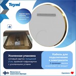Превью фото №9  Teymi Зеркало Lina Supernova Gold D60, LED подсветка, сенсор, антипар T20121