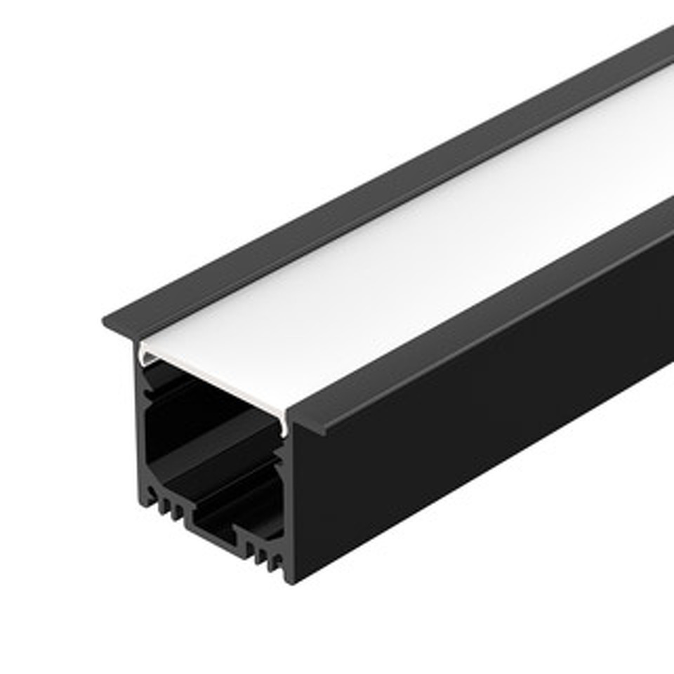 Фото №1  Arlight Профиль SL-LINIA49M-F-2000 BLACK ( Алюминий)