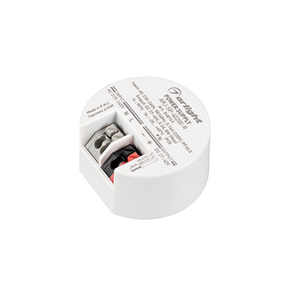 Фото №1  Arlight Блок питания ARJ-SP-40200-R (8W, 27-40V, 200mA) ( IP20 Пластик, 5 лет)