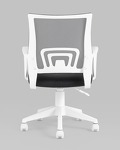 Превью фото №6  Кресло Кресло офисное TopChairs ST-BASIC-W серый крестовина пластик белый
