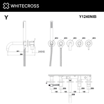 Превью фото №3  Смеситель для ванны скрытого монтажа WHITECROSS Y Y1240NIB (брашированный никель)