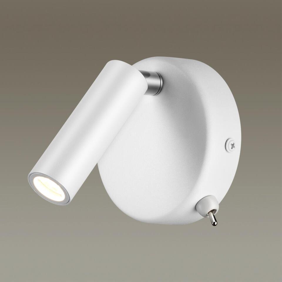 Фото №3  LUMION 5221/3WL LEDIO LN22 000 белый Бра с выкл. LED 3W 3000K 330Лм  220V CHASE