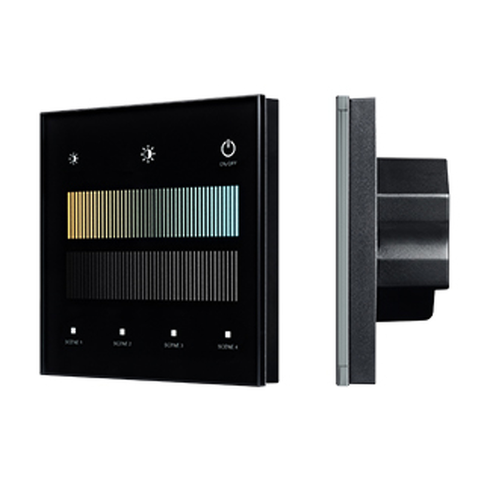 Фото №1  IARL INTELLIGENT ARLIGHT Сенсорная панель SMART-DALI-301-11-1G-4SC-MIX-IN Black (BUS/24V, Touch, 2.4G) ( IP20 Пластик, 5 лет)