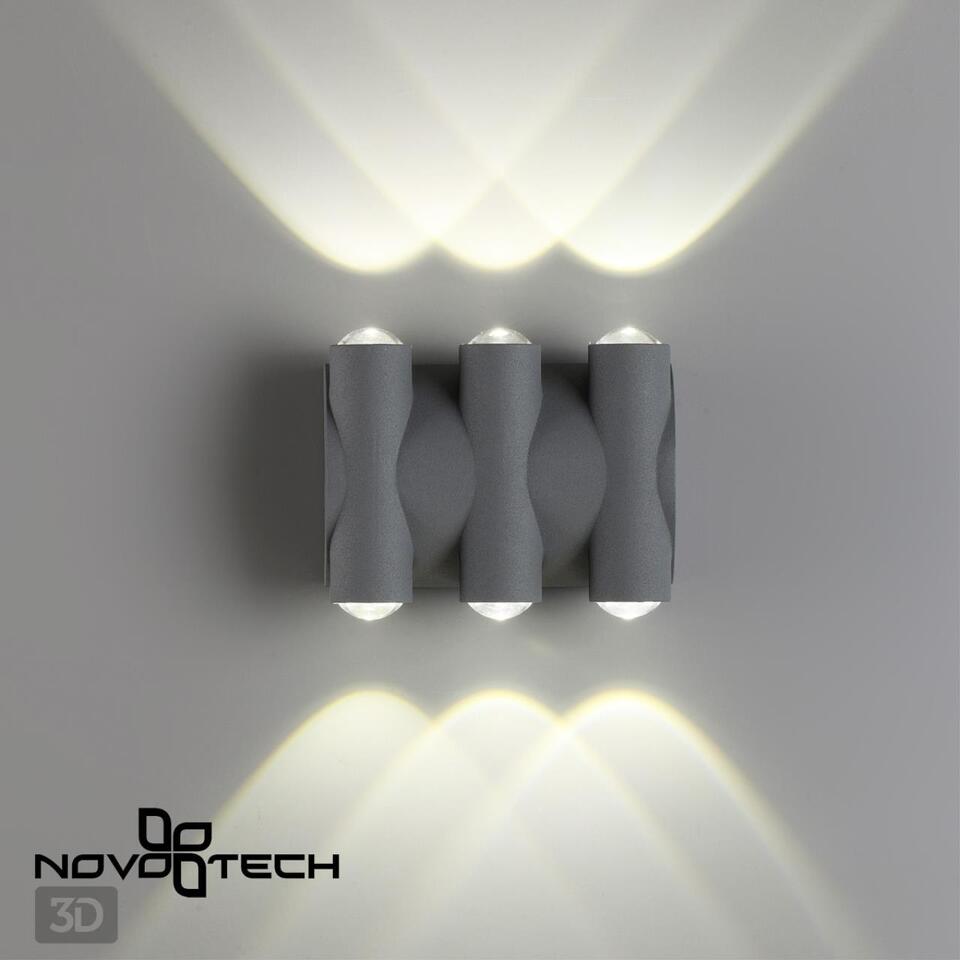 Фото №4  NOVOTECH 358567 STREET NT21 374 темно-серый Ландшафтный настенный светильник IP54 LED 4000K 6W 85-265V CALLE