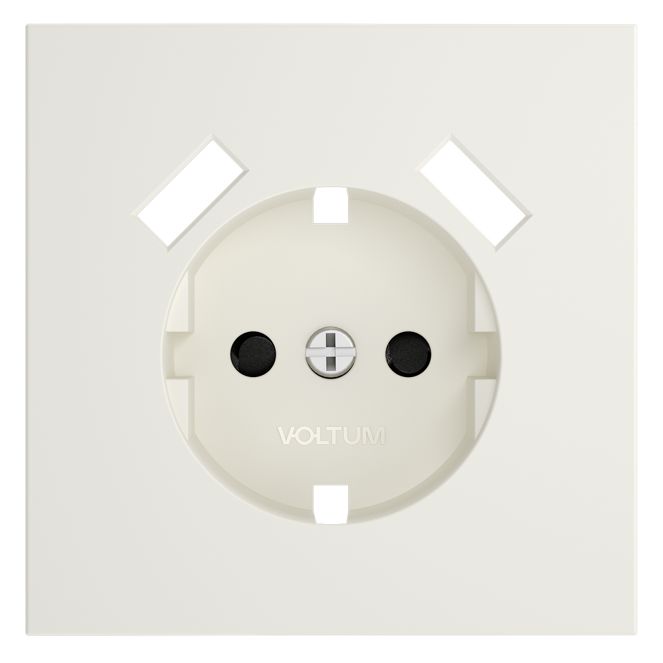 Фото №7  VOLTUM Накладка для розетки с заземлением и защитными шторками, с USB A+A, S70 (хлопок)