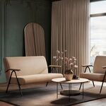 Превью фото №5  Диван Top concept Энди диван двухместный с мягкими подлокотниками, бархат пепельно-бежевый 25