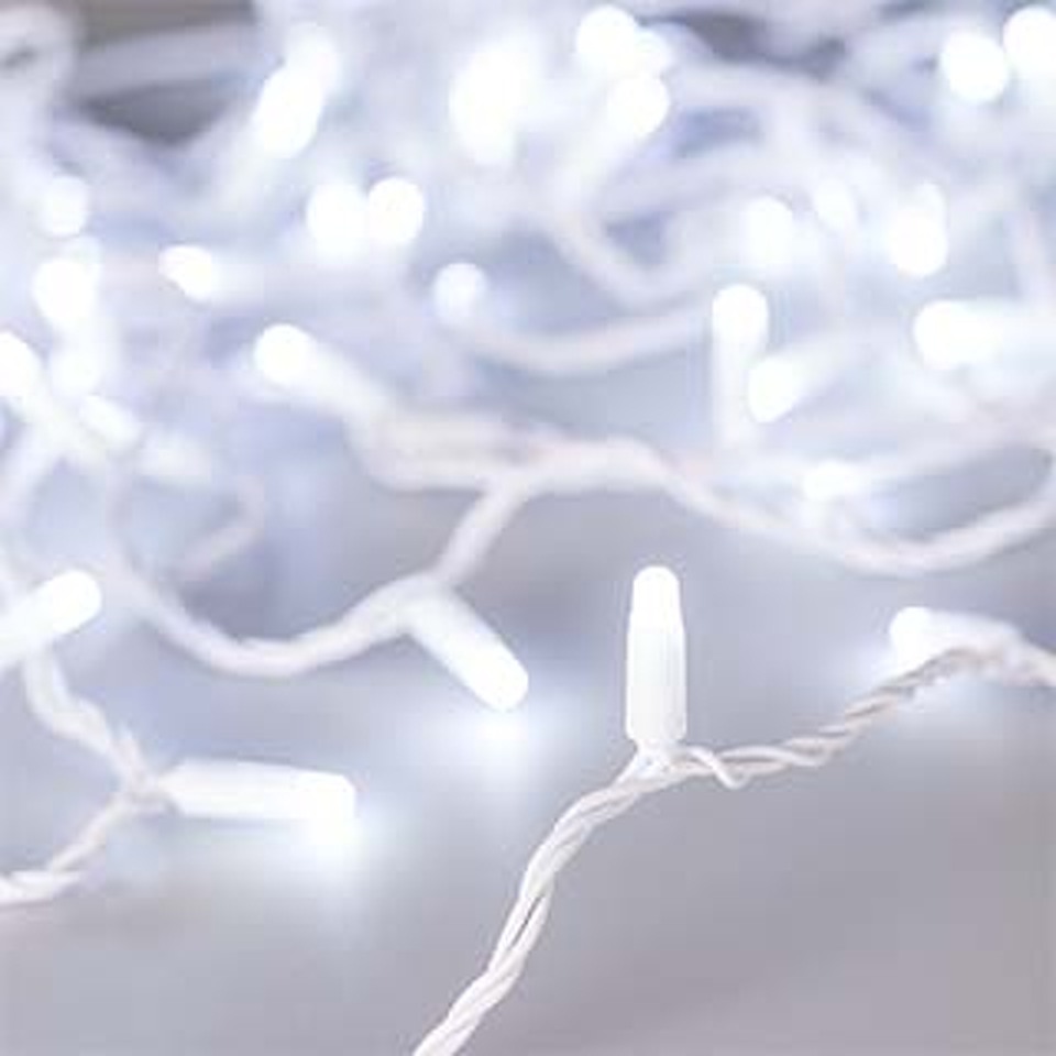 Фото №1  Ardecoled Светодиодная гирлянда ARD-STRING-CLASSIC-10000-WHITE-100LED-MILK-FLASH White (230V, 7W) ( IP65)
