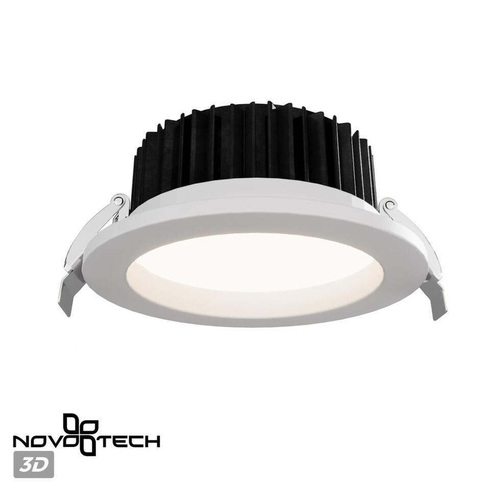 Фото №7  NOVOTECH 359414 SPOT NT24 440 белый Светильник встраиваемый с переключателем цв. температуры IP44 LED 15W 170-265V 3000К\4000К\6000К DRUM