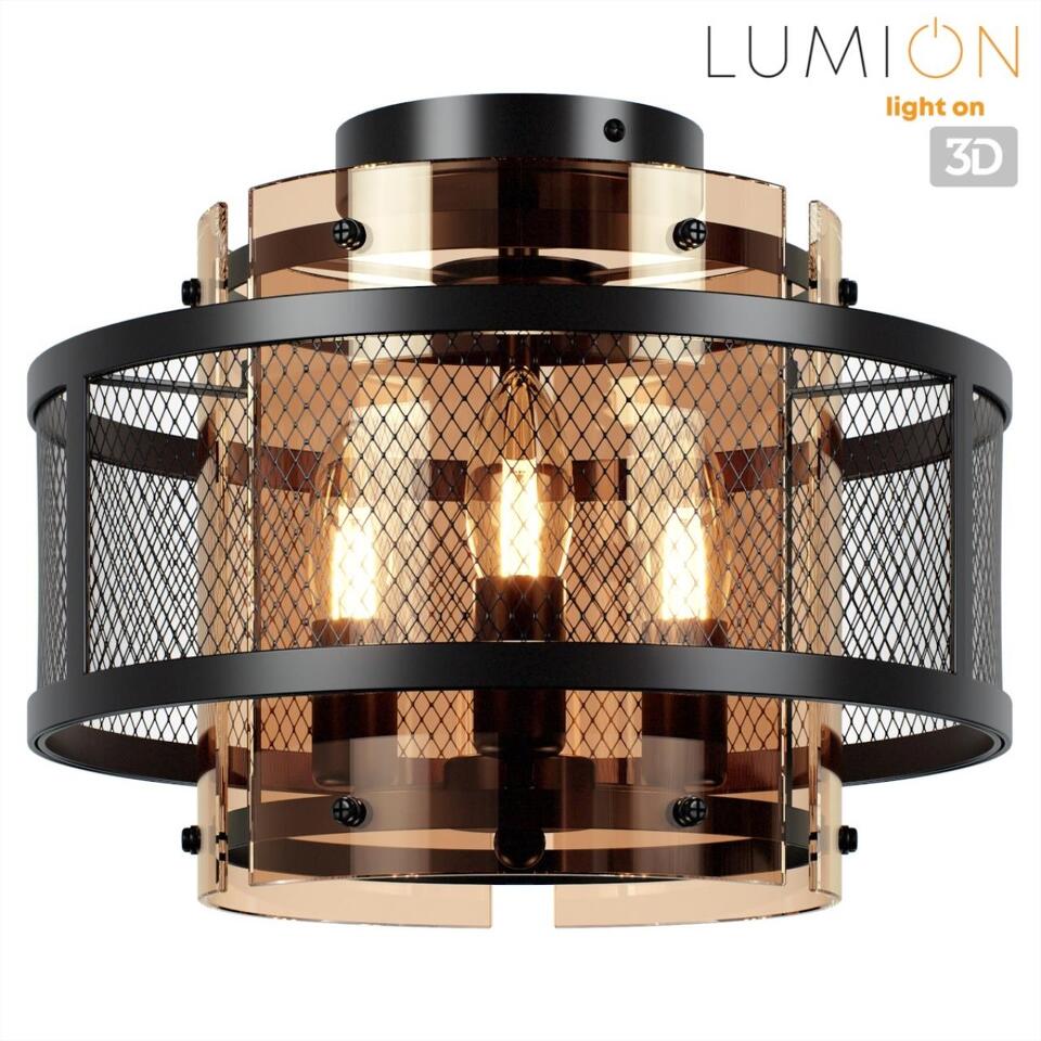 Фото №8  LUMION 8007/3C MODERNI LN26 296 черный/черный, золотой металл/металл, стекло Потолочный светильник Е14 3*40W 220V ZARINA