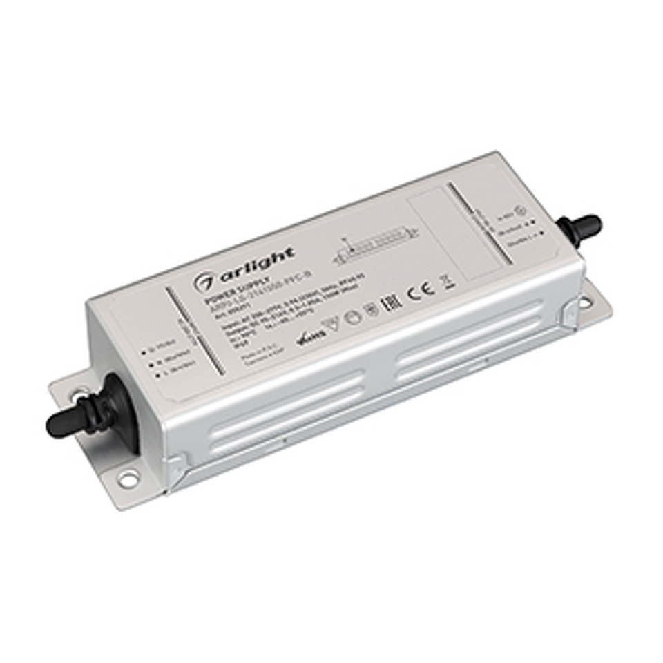Фото №1  Arlight Блок питания ARPJ-LG-2141050-PFC-B (150W, 95-214V, 0.5-1.05A) ( IP67 Металл, 5 лет)