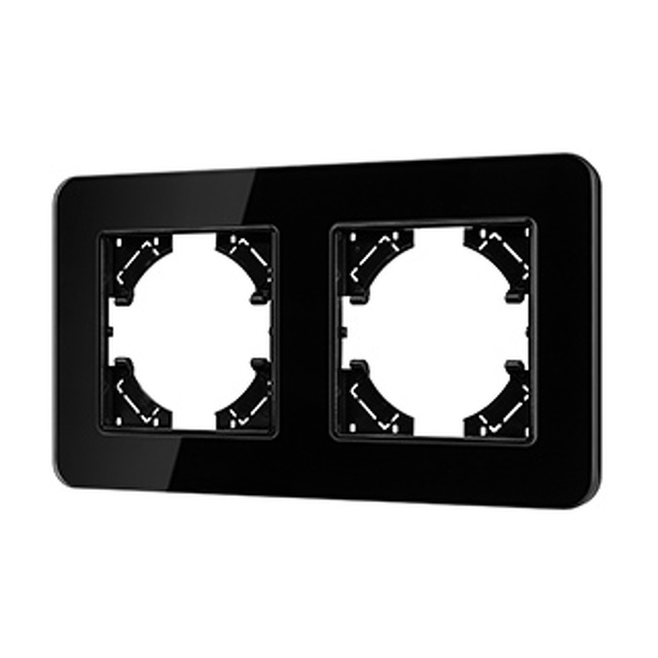 Фото №1  Рамка Arlight Рамка стеклянная FRM-OMALI-GS-2-BK ( -)