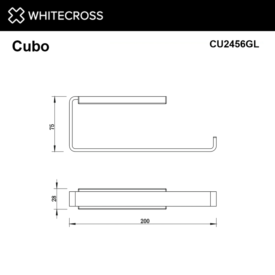 Фото №2  Полотенцедержатель WHITECROSS Cubo CU2456GL (золото)