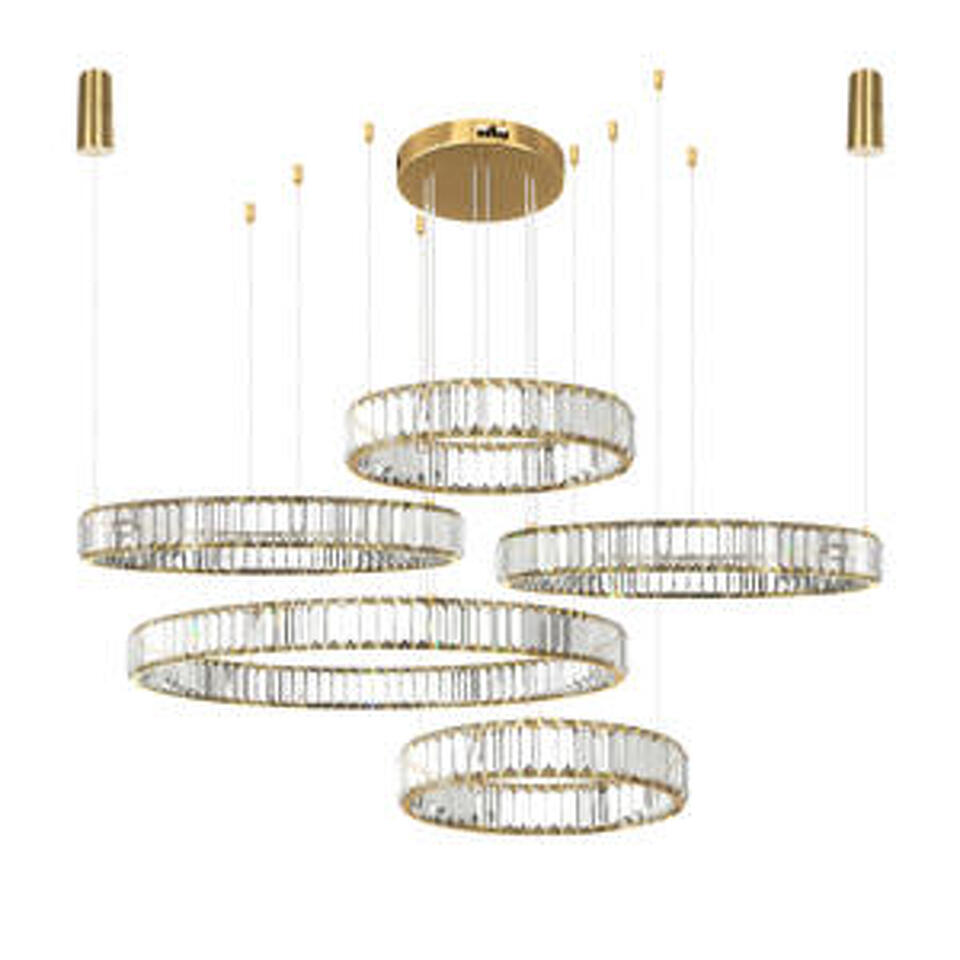 Фото №4  Подвесной светильник 10135/5 Gold Подвесной светильник LOFT IT Crystal ring