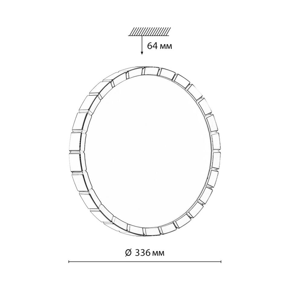 Фото №5  SONEX 7649/CL PALE SN 142 Светильник пластик/белый/черный LED 30Вт 4000К D336 IP43 ATABI BLACK