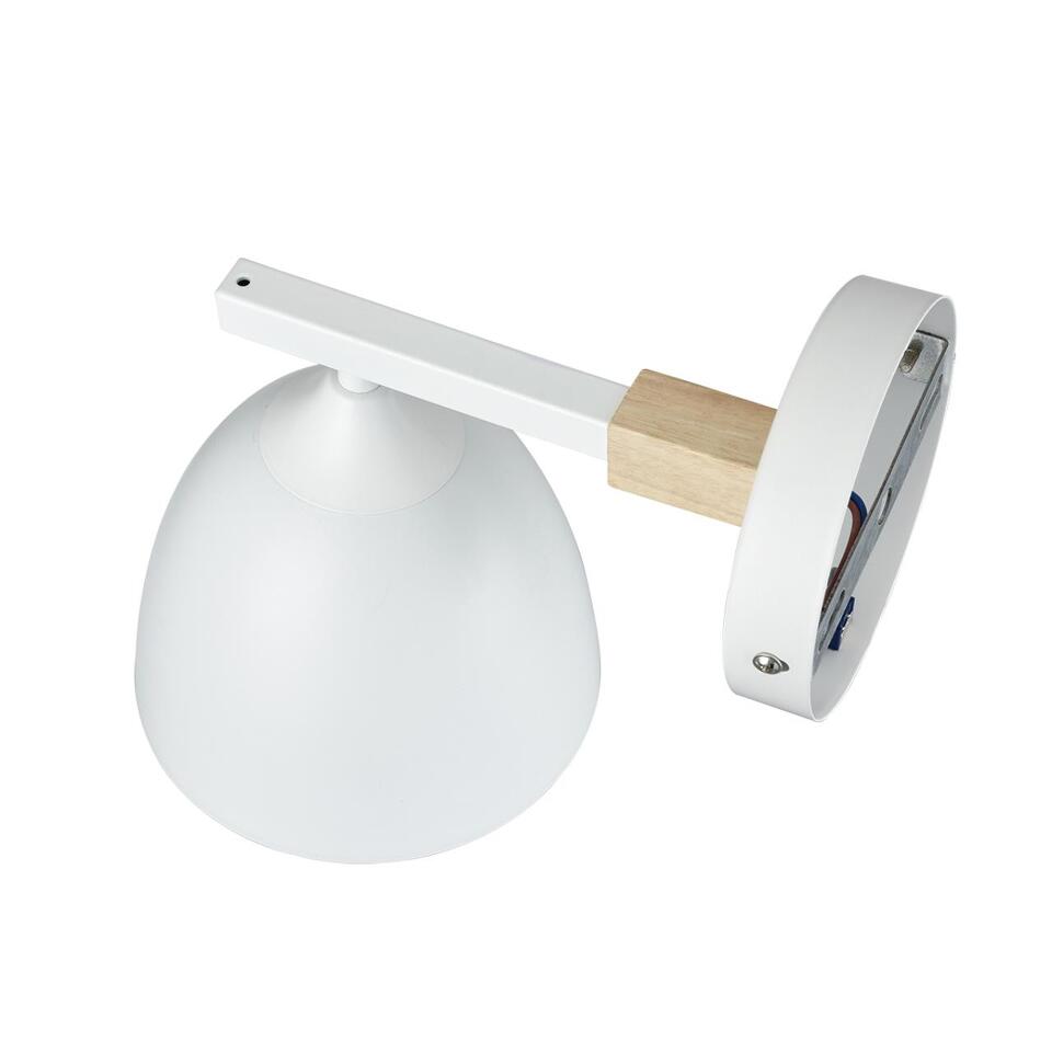Фото №7  LUMION 8095/1W MODERNI LN26 340 белый/белый металл, дерево/металл Бра Е27 1*60W 220V COLANGE
