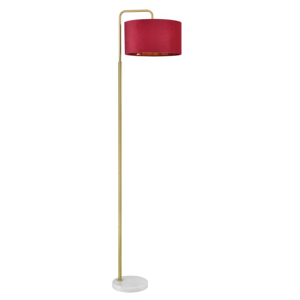Фото №8  Торшер LUMION 8073/1F NEOCLASSI LN26 464 золото/бордовый, металл/камень/текстиль Торшер E27 1*60W 220V VELVETA