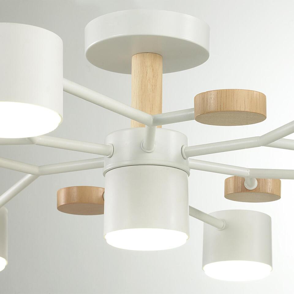 Фото №10  LUMION 8195/7C COMFI LN26 336 белый, металл/дерево/пластик Потолочный светильник LED GX53 7*9W 220V RONDO