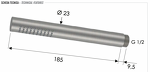 Превью фото №2  Ручной душ Remer INOX SS317MMX, нержавеющая сталь