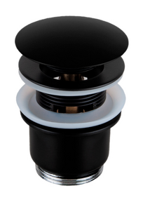 Фото Донный клапан с переливом 1”1/4 Remer 905CC2114NO, черный матовый