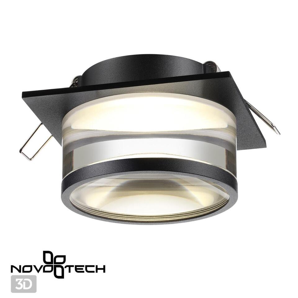 Фото №3  NOVOTECH 370916 SPOT NT22 512 черный Светильник встраиваемый IP20 GU10 9W 220V GEM