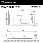 Превью фото №4  Ванна WHITECROSS Wave Slim 160x80 "SOFT" (белый)