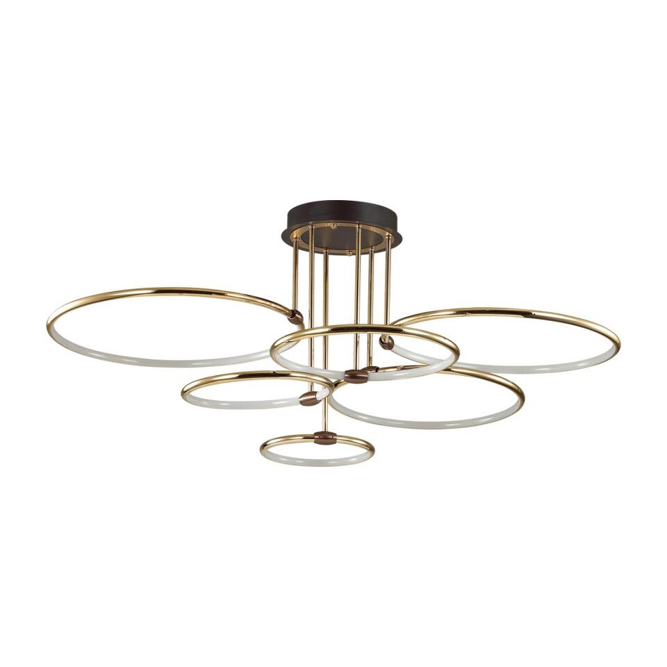 Фото №5  Люстра LUMION 5283/99CL LEDIO LN26 270 золотой, коричневый Люстра потолочная LED 156W 3000-6000K с пультом ДУ 220V URSULA