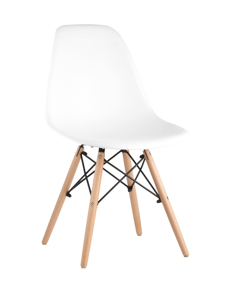Фото №10  Стул Eames Style DSW белый (разборный каркас)