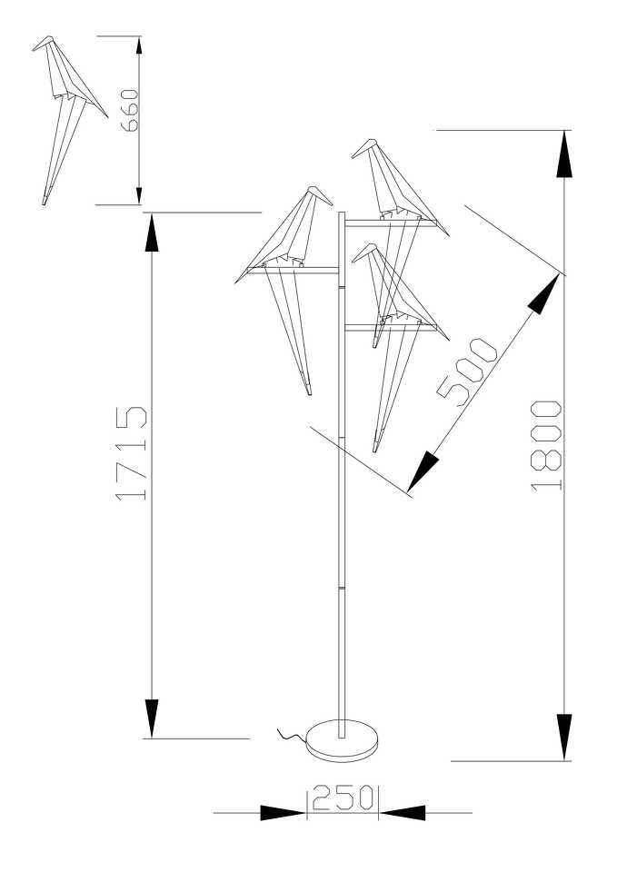 Фото №6  Торшер Светодиодный торшер Moderli V3075-3FL origami Birds 3*LED*6W
