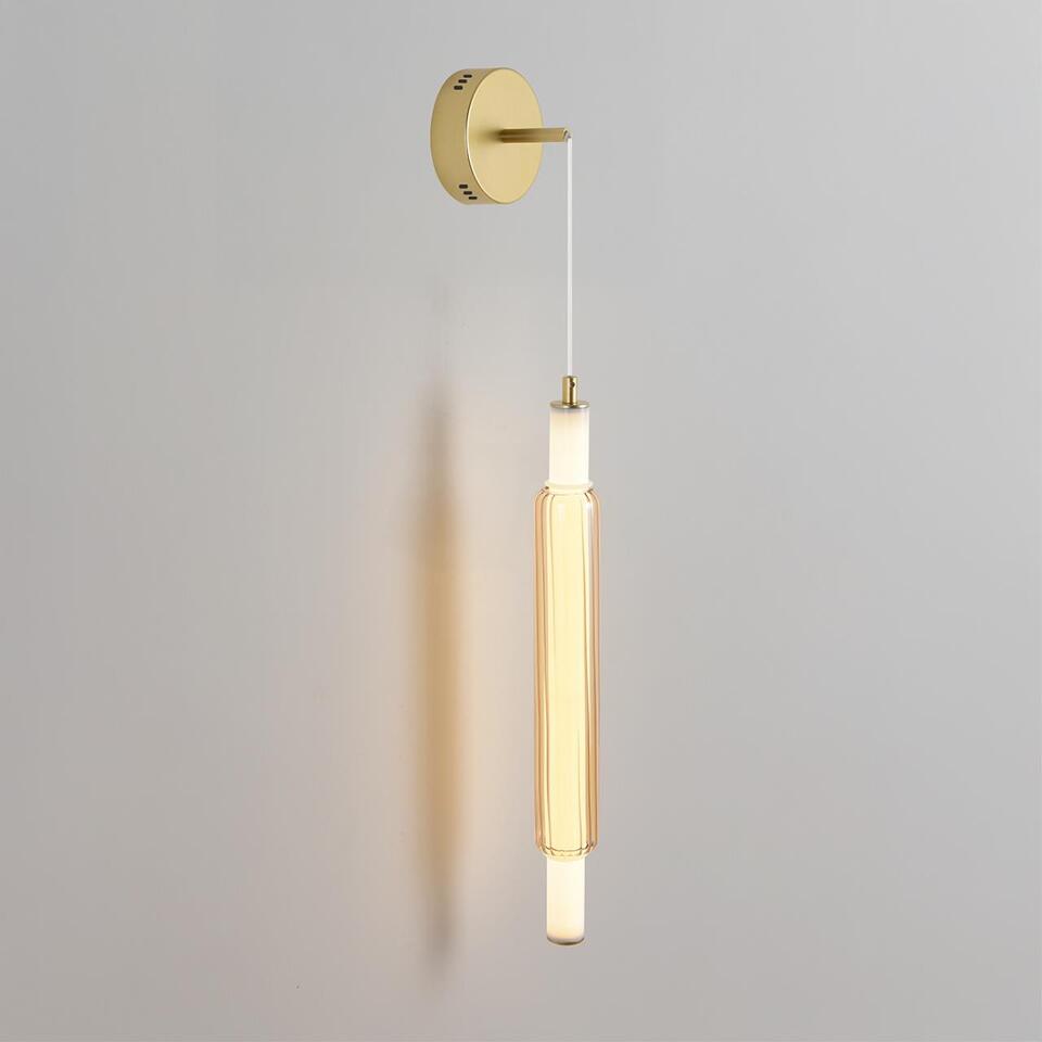 Фото №8  LUMION 8259/15WCL LEDIO LN26 280 золото/амбер, металл/акрил/стекло Бра/подвес LED 15W 4000К 220V TRENDY