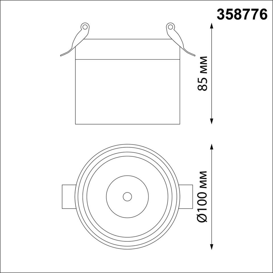 Фото №4  NOVOTECH 358776 SPOT NT21 458 белый Светильник встраиваемый светодиодный IP20 LED 15W 4000K 1300Лм 100-265V GRODA