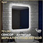 Превью фото №1  Teymi Зеркало Solli 70х80, LED подсветка, сенсор, антипар