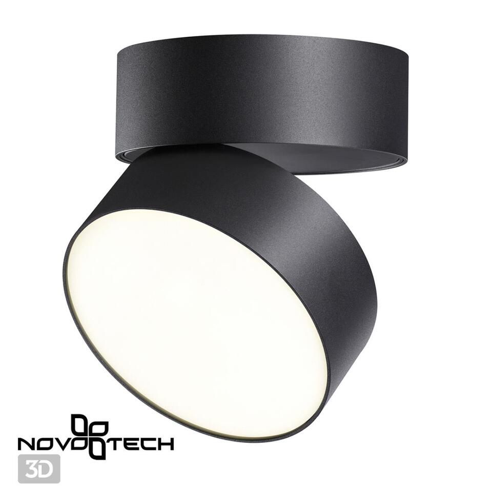 Фото №7  NOVOTECH 358750 OVER NT21 355 черный Светильник накладной светодиодный IP20 LED 24W 4000K 2100Лм 100-265V PROMETA