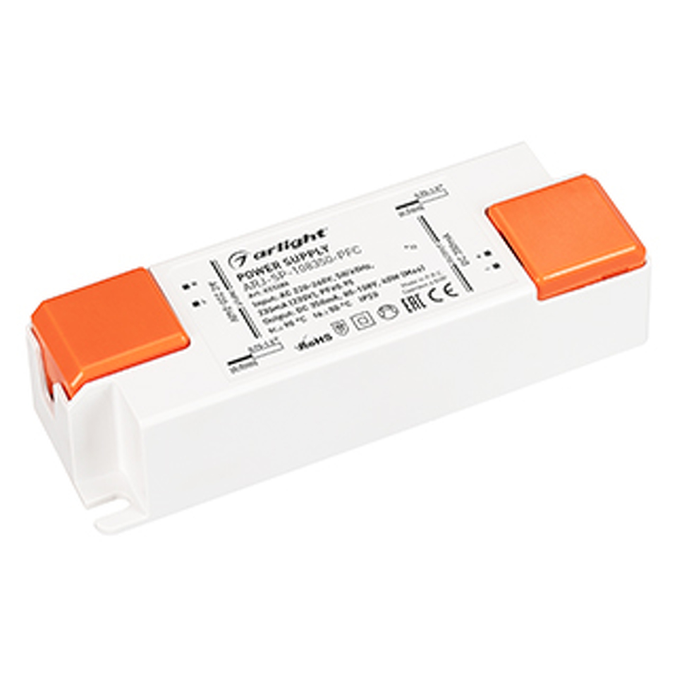 Фото №1  Arlight Блок питания ARJ-SP-108350-PFC (40W, 80-108V, 350mA) ( IP20 Пластик, 5 лет)