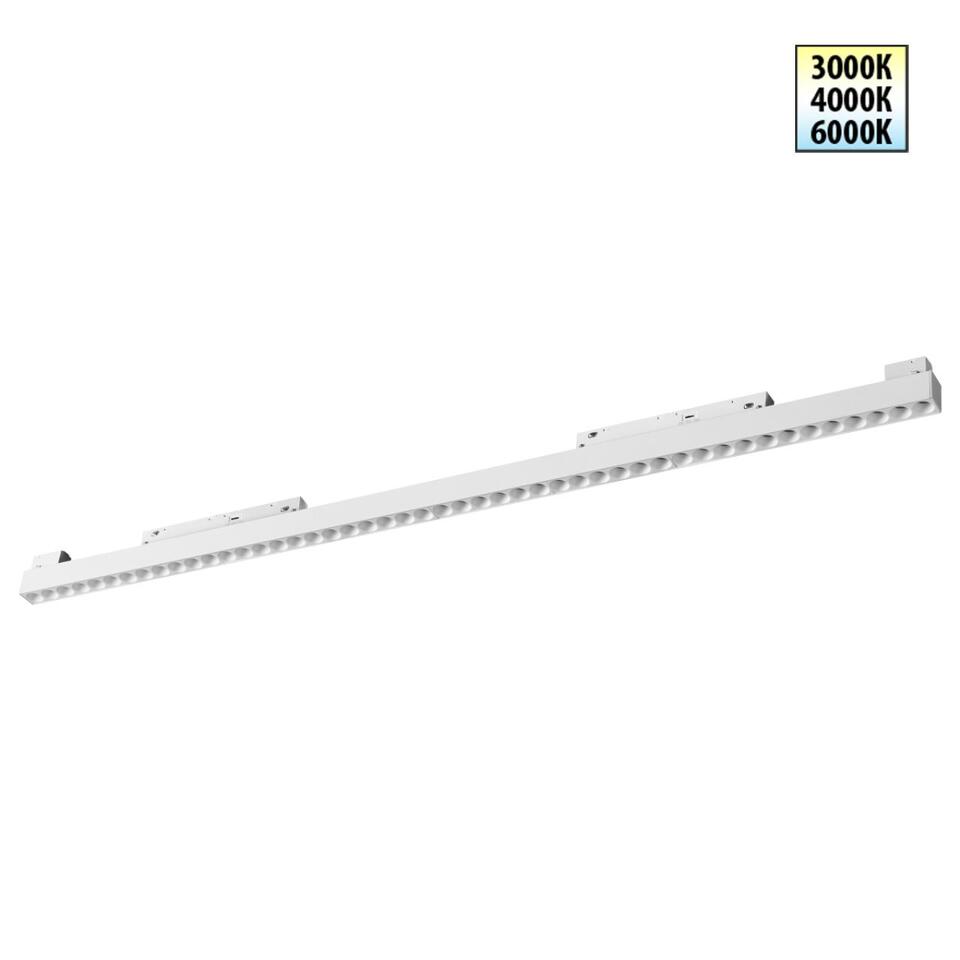 Фото №6  NOVOTECH 359626 SHINO NT25 000 белый Трековый светильник для низков. шинопровода с переключ. цв. темпер. IP20 LED 3000К\4000К\6000К 45W 48V FLUM