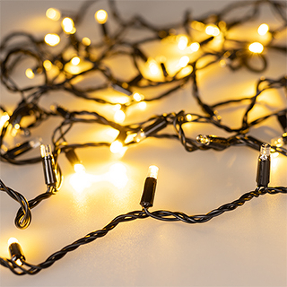 Фото №1  Ardecoled Светодиодная гирлянда ARD-STRING-CLASSIC-1000-BLACK-100LED-PULSE Warm (230V, 7W) ( IP65)