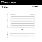 Превью фото №2  Мыльница-решетка подвесная WHITECROSS Cubo CU2424BL (черный мат)