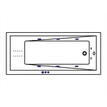 Превью фото №2  Ванна WHITECROSS Wave Slim 150x70 "SMART NANO" (золото)