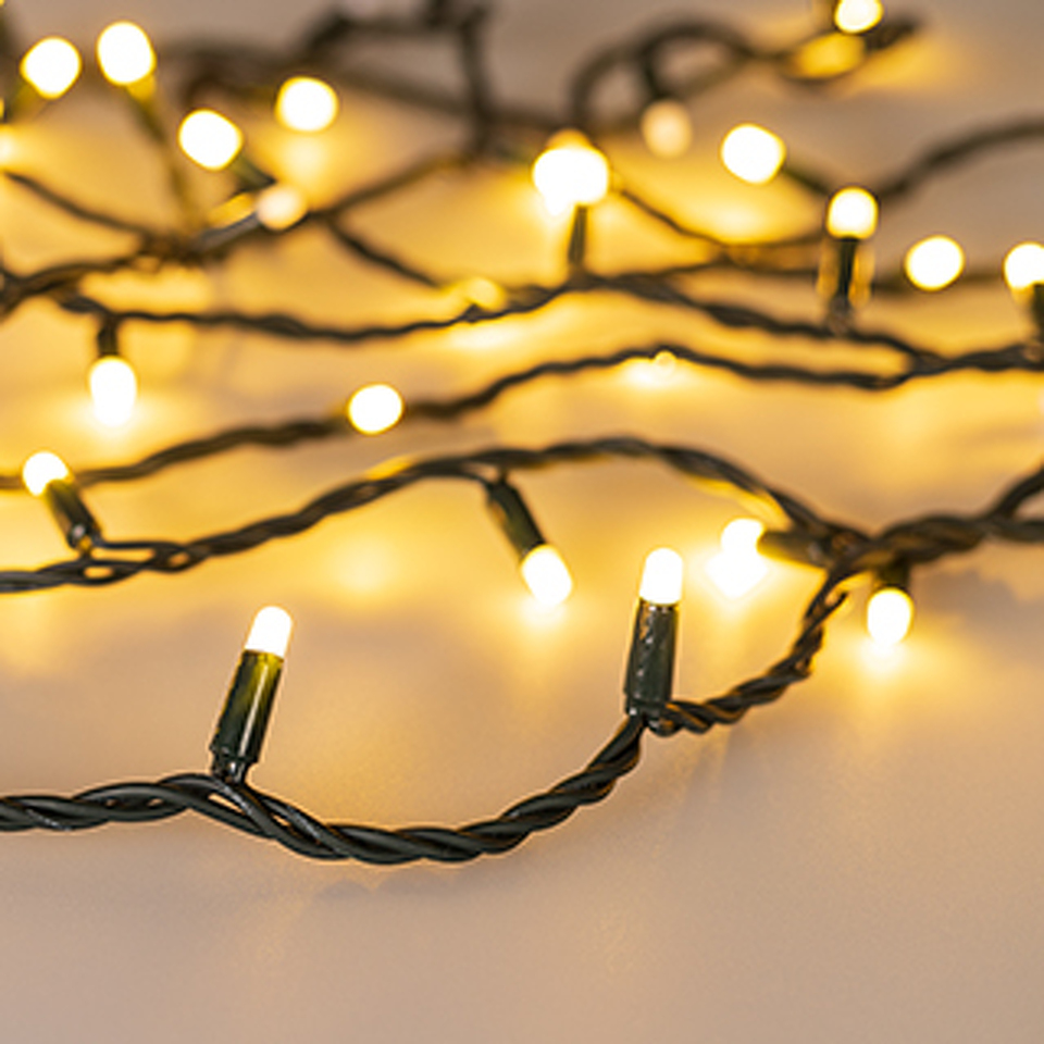 Фото №1  Ardecoled Светодиодная гирлянда ARD-STRING-PRO-1000-GREEN-100LED-MILK-PULSE Warm (230V, 7W) ( IP65)