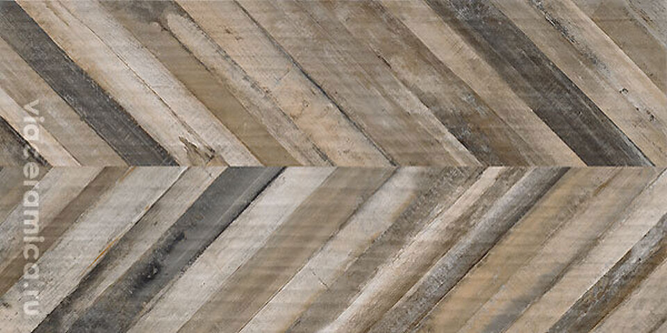 Фото №1  Плитка ASCOT Керамическая плитка Rafters Dark Chevron Rett. 60x120