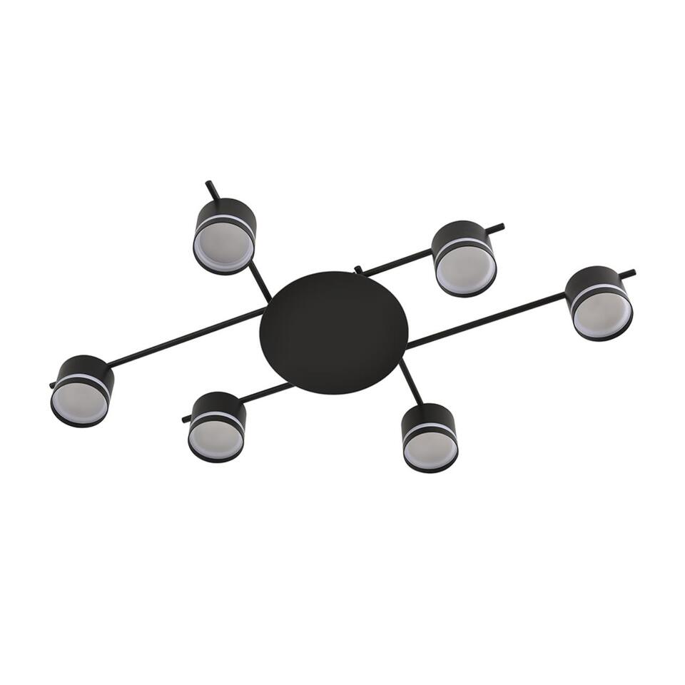 Фото №7  LUMION 8362/6C COMFI LN 000 черный, металл/акрил Светильник потолочный GX53 LED 6*7W 220V BERTY