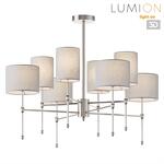 Превью фото №1  Люстра LUMION 8262/8C CLASSI LN26 062 металл/текстиль, никель/серый Люстра потолочная E14 8*40W 220V LATTI