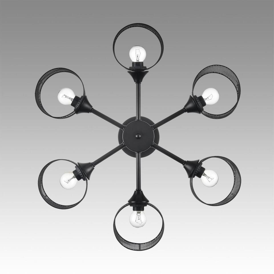 Фото №12  Люстра LUMION 8238/6C COUNTY LN26 310 черный металл Люстра потолочная Е27 6*60W 220V TIDINA